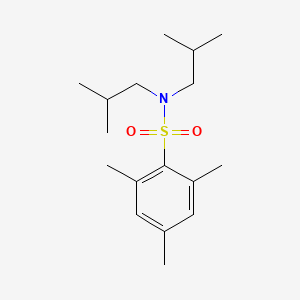molecular formula C17H29NO2S B7459584 2,4,6-trimethyl-N,N-bis(2-methylpropyl)benzene-1-sulfonamide 