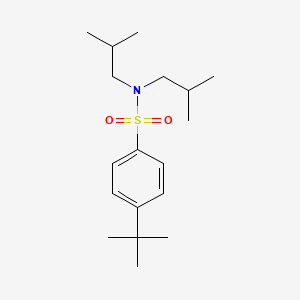 molecular formula C18H31NO2S B7459592 4-tert-butyl-N,N-bis(2-methylpropyl)benzenesulfonamide 