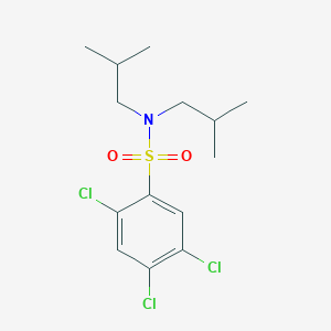 molecular formula C14H20Cl3NO2S B7459599 2,4,5-trichloro-N,N-bis(2-methylpropyl)benzenesulfonamide 