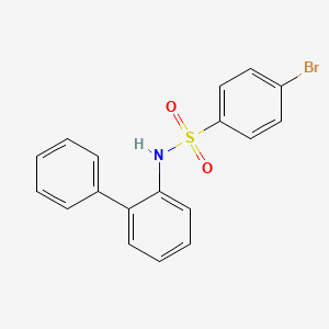 molecular formula C18H14BrNO2S B7459663 4-bromo-N-(2-phenylphenyl)benzenesulfonamide 