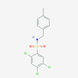 molecular formula C14H12Cl3NO2S B7459712 2,4,5-trichloro-N-[(4-methylphenyl)methyl]benzene-1-sulfonamide 