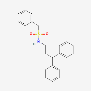 molecular formula C22H23NO2S B7459716 N-(3,3-diphenylpropyl)-1-phenylmethanesulfonamide 
