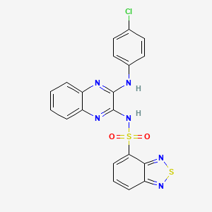 molecular formula C20H13ClN6O2S2 B7459728 N-[3-(4-chloroanilino)quinoxalin-2-yl]-2,1,3-benzothiadiazole-4-sulfonamide 