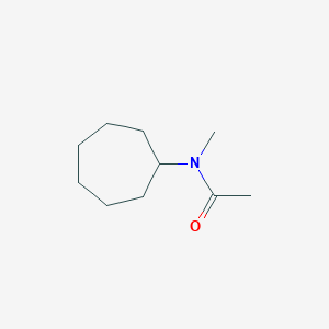 molecular formula C10H19NO B7459788 N-cycloheptyl-N-methylacetamide 