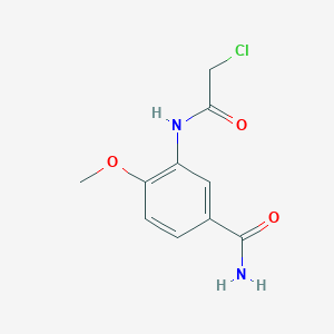 molecular formula C10H11ClN2O3 B7459800 3-[(2-Chloroacetyl)amino]-4-methoxybenzamide 
