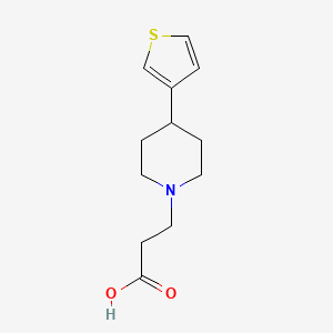 molecular formula C12H17NO2S B7459816 3-(4-Thiophen-3-ylpiperidin-1-yl)propanoic acid 