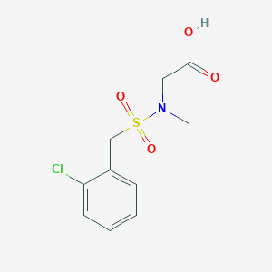 molecular formula C10H12ClNO4S B7459820 2-[(2-Chlorophenyl)methylsulfonyl-methylamino]acetic acid 