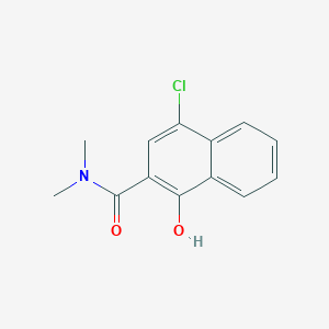 molecular formula C13H12ClNO2 B7459826 4-chloro-1-hydroxy-N,N-dimethylnaphthalene-2-carboxamide 
