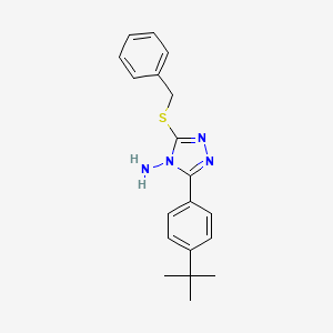 molecular formula C19H22N4S B7459828 3-(benzylsulfanyl)-5-(4-tert-butylphenyl)-4H-1,2,4-triazol-4-amine 