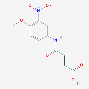 molecular formula C11H12N2O6 B7459851 3-[(4-Methoxy-3-nitrophenyl)carbamoyl]propanoic acid 