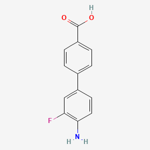molecular formula C13H10FNO2 B7459867 4'-Amino-3'-fluoro[1,1'-biphenyl]-4-carboxylic acid 