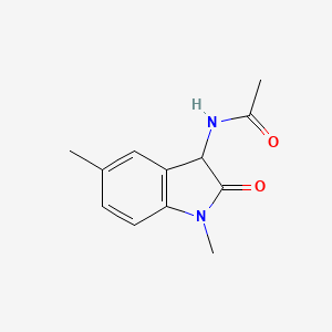 molecular formula C12H14N2O2 B7459876 N-(1,5-dimethyl-2-oxo-2,3-dihydro-1H-indol-3-yl)acetamide 