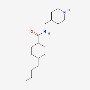 4-butyl-N-(piperidin-4-ylmethyl)cyclohexane-1-carboxamide