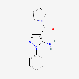 1-Phenyl-4-(1-pyrrolidinylcarbonyl)-1h-pyrazol-5-amine
