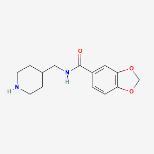 molecular formula C14H18N2O3 B7459960 N-(piperidin-4-ylmethyl)-1,3-benzodioxole-5-carboxamide 
