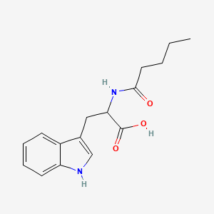 molecular formula C16H20N2O3 B7459973 3-(1H-indol-3-yl)-2-(pentanoylamino)propanoic acid 