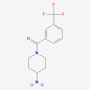 molecular formula C13H15F3N2O B7460021 (4-Aminopiperidin-1-yl)-[3-(trifluoromethyl)phenyl]methanone 