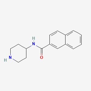 molecular formula C16H18N2O B7460090 N-(piperidin-4-yl)-2-naphthamide 