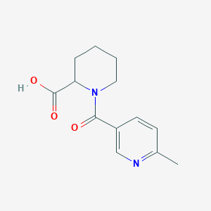 molecular formula C13H16N2O3 B7460101 1-(6-Methylpyridine-3-carbonyl)piperidine-2-carboxylic acid 