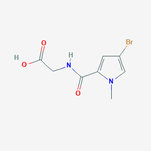 molecular formula C8H9BrN2O3 B7460104 2-[(4-Bromo-1-methylpyrrole-2-carbonyl)amino]acetic acid 