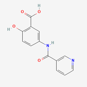 molecular formula C13H10N2O4 B7460108 2-Hydroxy-5-(pyridine-3-carbonylamino)benzoic acid 