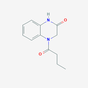 molecular formula C12H14N2O2 B7460185 4-butyryl-3,4-dihydroquinoxalin-2(1H)-one 