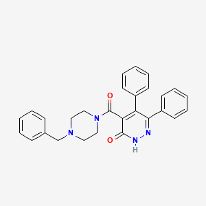 molecular formula C28H26N4O2 B7460230 4-[(4-benzylpiperazin-1-yl)carbonyl]-5,6-diphenylpyridazin-3(2H)-one 