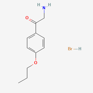 molecular formula C11H16BrNO2 B7460251 2-Amino-1-(4-propoxyphenyl)ethanone hydrobromide 