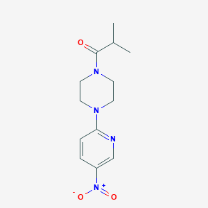 molecular formula C13H18N4O3 B7460261 2-Methyl-1-[4-(5-nitropyridin-2-yl)piperazin-1-yl]propan-1-one 