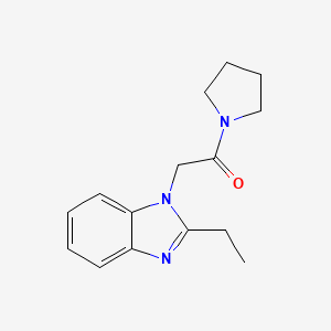 molecular formula C15H19N3O B7460319 2-(2-Ethylbenzimidazol-1-yl)-1-pyrrolidin-1-ylethanone 