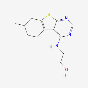 2-({11-Methyl-8-thia-4,6-diazatricyclo[7.4.0.0^{2,7}]trideca-1(9),2(7),3,5-tetraen-3-yl}amino)ethan-1-ol