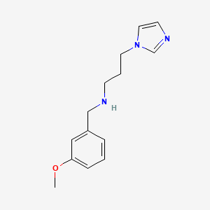 molecular formula C14H19N3O B7460331 3-(1h-Imidazol-1-yl)-N-(3-methoxybenzyl)propan-1-amine 