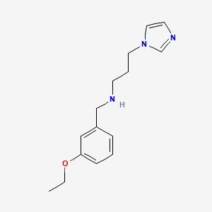 molecular formula C15H21N3O B7460345 N-[(3-ethoxyphenyl)methyl]-3-imidazol-1-ylpropan-1-amine 