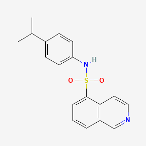 molecular formula C18H18N2O2S B7460363 N-(4-propan-2-ylphenyl)isoquinoline-5-sulfonamide 