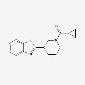 molecular formula C16H18N2OS B7460371 [3-(1,3-Benzothiazol-2-yl)piperidin-1-yl]-cyclopropylmethanone 