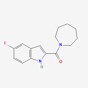 molecular formula C15H17FN2O B7460372 azepan-1-yl(5-fluoro-1H-indol-2-yl)methanone 