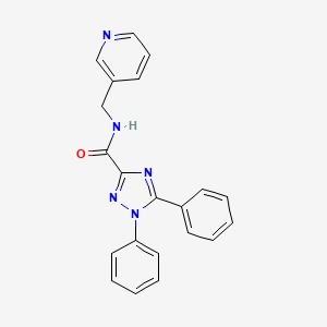 molecular formula C21H17N5O B7460374 1,5-diphenyl-N-(pyridin-3-ylmethyl)-1H-1,2,4-triazole-3-carboxamide 