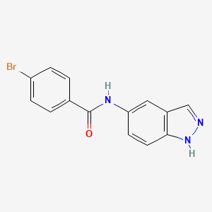 molecular formula C14H10BrN3O B7460383 4-bromo-N-(1H-indazol-5-yl)benzamide 