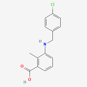 molecular formula C15H14ClNO2 B7460395 3-[(4-Chlorobenzyl)amino]-2-methylbenzoic acid 