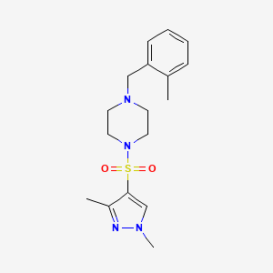 molecular formula C17H24N4O2S B7460401 1,3-dimethyl-1H-pyrazol-4-yl [4-(2-methylbenzyl)piperazino] sulfone 
