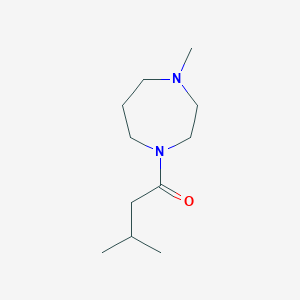 molecular formula C11H22N2O B7460403 3-Methyl-1-(4-methyl-1,4-diazepan-1-yl)butan-1-one 