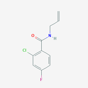 molecular formula C10H9ClFNO B7460419 2-chloro-4-fluoro-N-(prop-2-en-1-yl)benzamide 