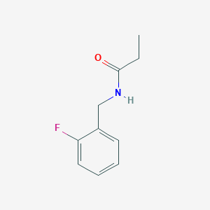 molecular formula C10H12FNO B7460447 N-[(2-fluorophenyl)methyl]propanamide 