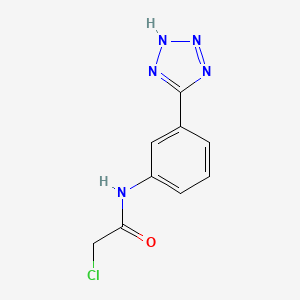 molecular formula C9H8ClN5O B7460453 2-chloro-N-[3-(2H-tetrazol-5-yl)phenyl]acetamide 
