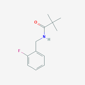 molecular formula C12H16FNO B7460461 N-[(2-fluorophenyl)methyl]-2,2-dimethylpropanamide 