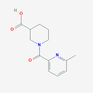 molecular formula C13H16N2O3 B7460470 1-(6-Methylpyridine-2-carbonyl)piperidine-3-carboxylic acid 