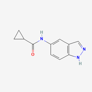 molecular formula C11H11N3O B7460481 N-(1H-indazol-5-yl)cyclopropanecarboxamide 