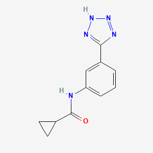 molecular formula C11H11N5O B7460491 N-[3-(1H-1,2,3,4-tetrazol-5-yl)phenyl]cyclopropanecarboxamide 