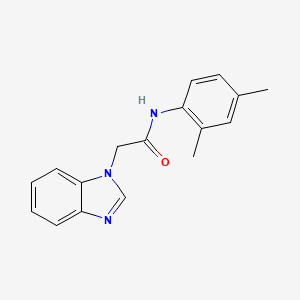 molecular formula C17H17N3O B7460500 2-(benzimidazol-1-yl)-N-(2,4-dimethylphenyl)acetamide 