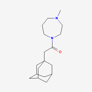 molecular formula C18H30N2O B7460513 2-(1-Adamantyl)-1-(4-methyl-1,4-diazepan-1-yl)ethanone 